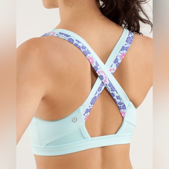 Lululemon Run: Stuff Your Bra II in Twiggy Printed Power Purple Aquamarine Sz 6 - Picture 2 of 10